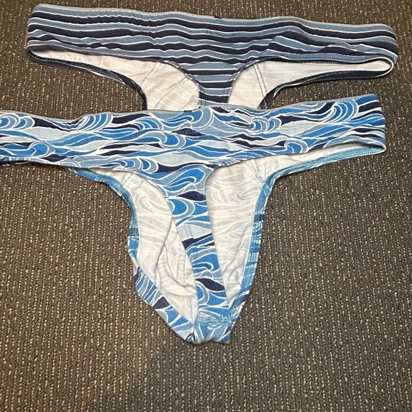 Jockey Blue and White Briefs Soft Cotton Blend - Picture 4 of 5